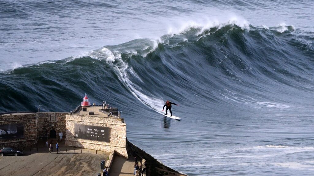 Surfing In Nazaré, Portugal