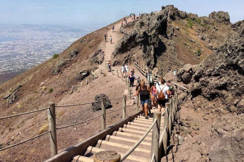 climbing the vesuvius