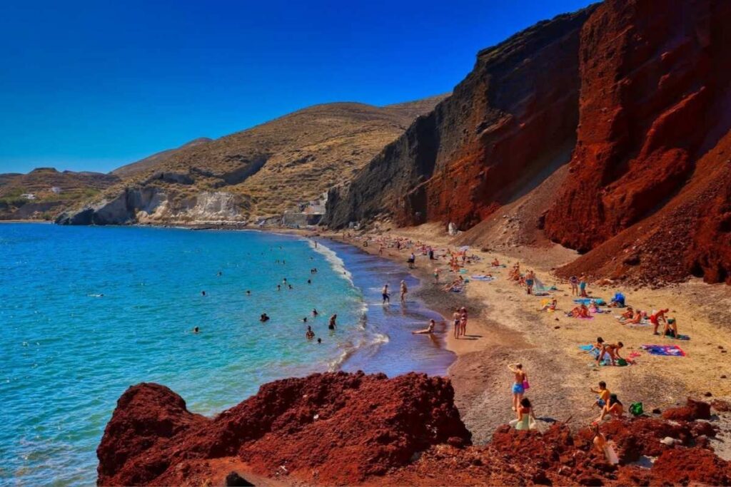 red beach santorini